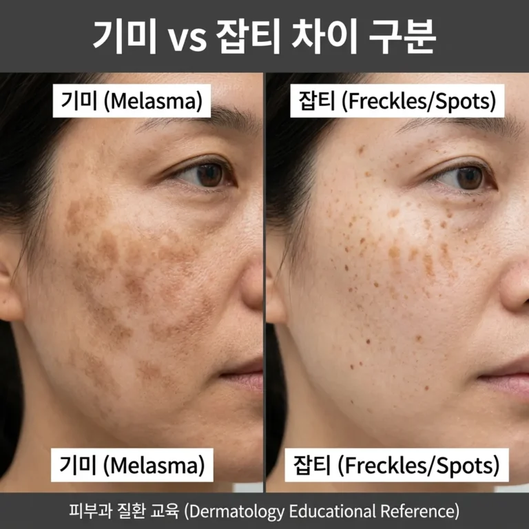 기미와 잡티 차이|사진으로 3초 구분법