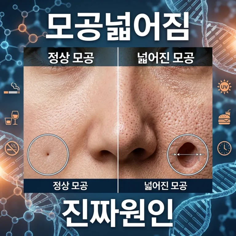 모공 커지는 진짜 이유 4가지, 유전보다 생활습관이 문제