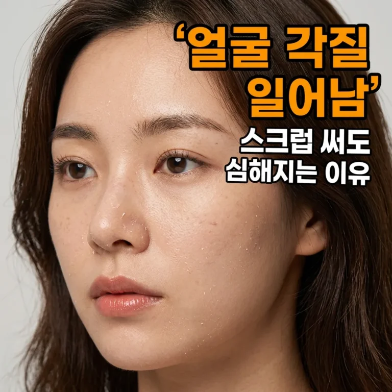 얼굴 각질 일어남 스크럽 써도 더 심해지는 진짜 이유